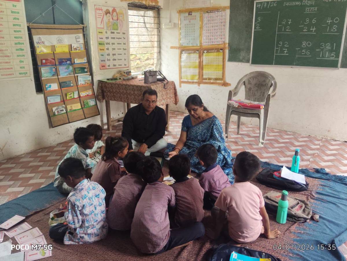 डाइट प्राचार्य ने एकीकृत माध्यमिक विद्यालय झाड़ला का अवलोकन किया